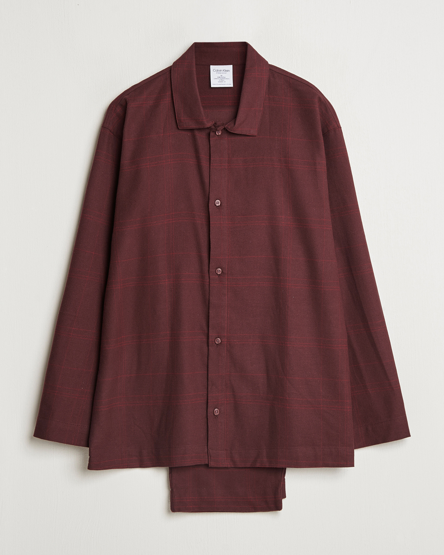 Men | Calvin Klein Cotton Pyjama Set Truffle Brown | Calvin Klein | Cotton Pyjama Set Truffle Brown