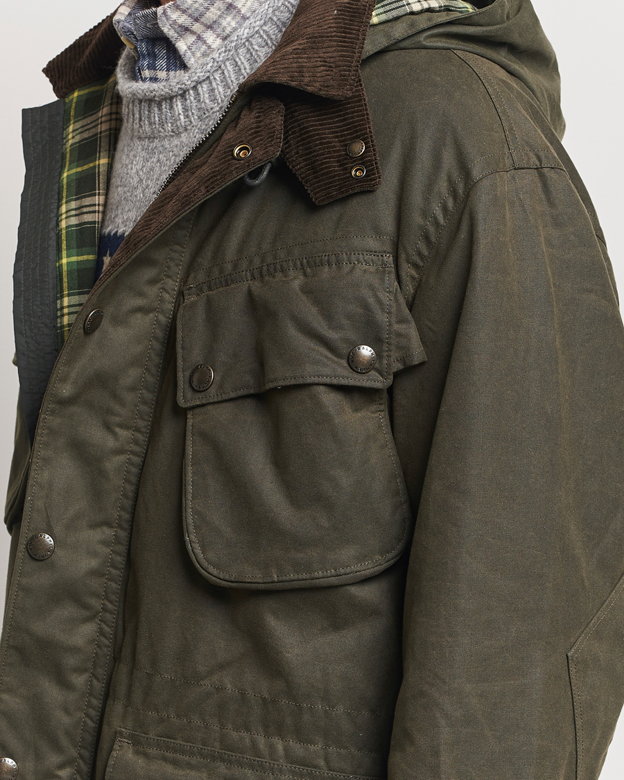 Men | Coats & Jackets | Polo Ralph Lauren | Stewart Belted Coat Oil Cloth Green
