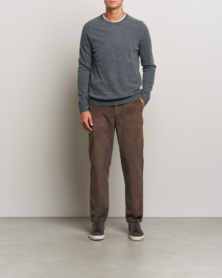 Men | Trousers | KnowledgeCotton Apparel | Chuck Regular Cord Trousers Chocolate