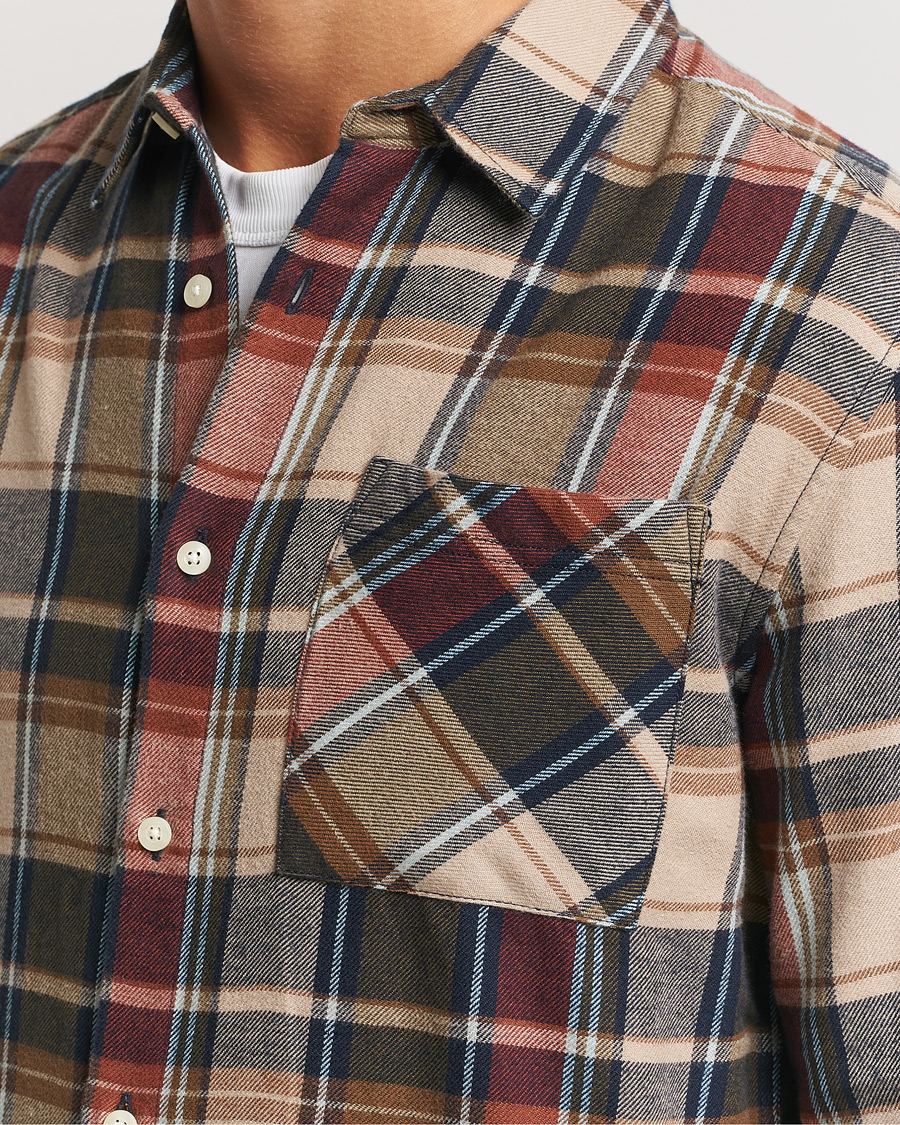 Men | Shirts | KnowledgeCotton Apparel | Regular Checked Flannel Shirt Multi