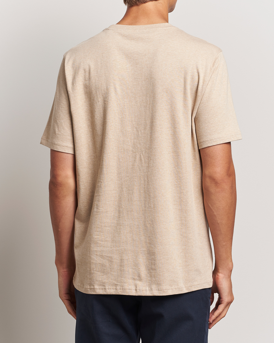 Men | T-Shirts | KnowledgeCotton Apparel | Loake Badge T-Shirt Safari Melange