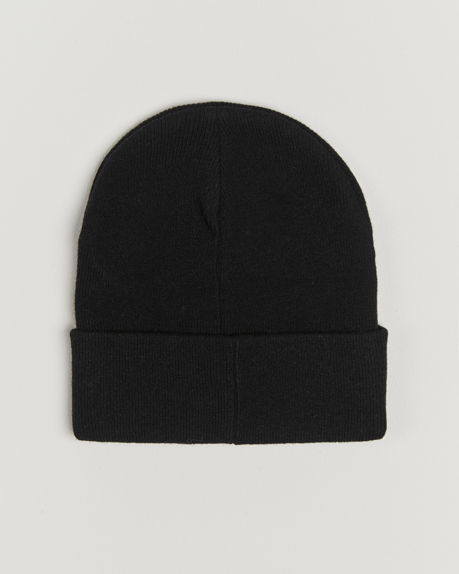 Men | Beanies | KnowledgeCotton Apparel | Double Layer Wool Beanie Black