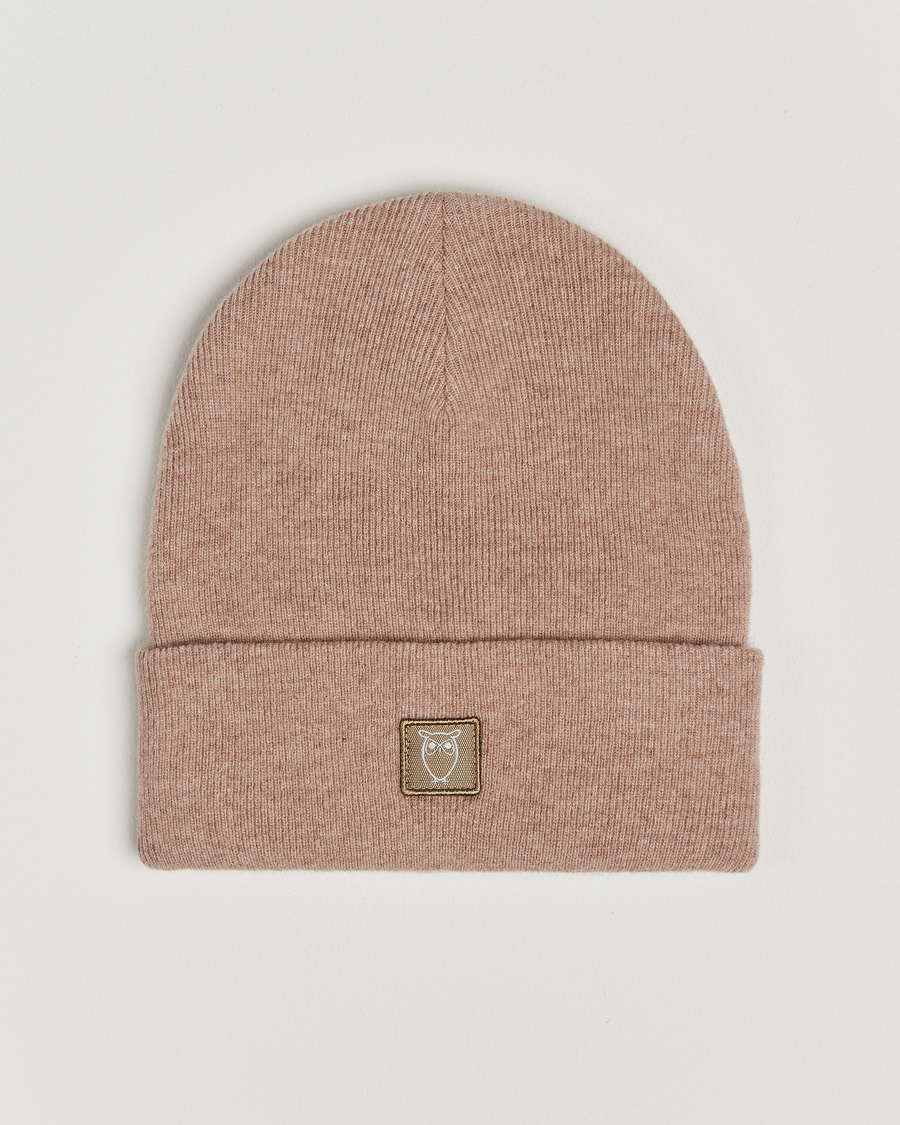 Men | KnowledgeCotton Apparel Double Layer Wool Beanie Light Beige | KnowledgeCotton Apparel | Double Layer Wool Beanie Light Beige