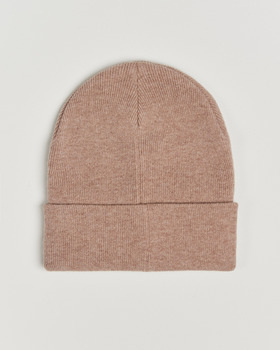 Men | KnowledgeCotton Apparel Double Layer Wool Beanie Light Beige | KnowledgeCotton Apparel | Double Layer Wool Beanie Light Beige