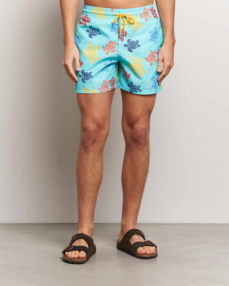 Men | Swimwear | Vilebrequin | Moorea Swim Shorts Bleu Lazuli