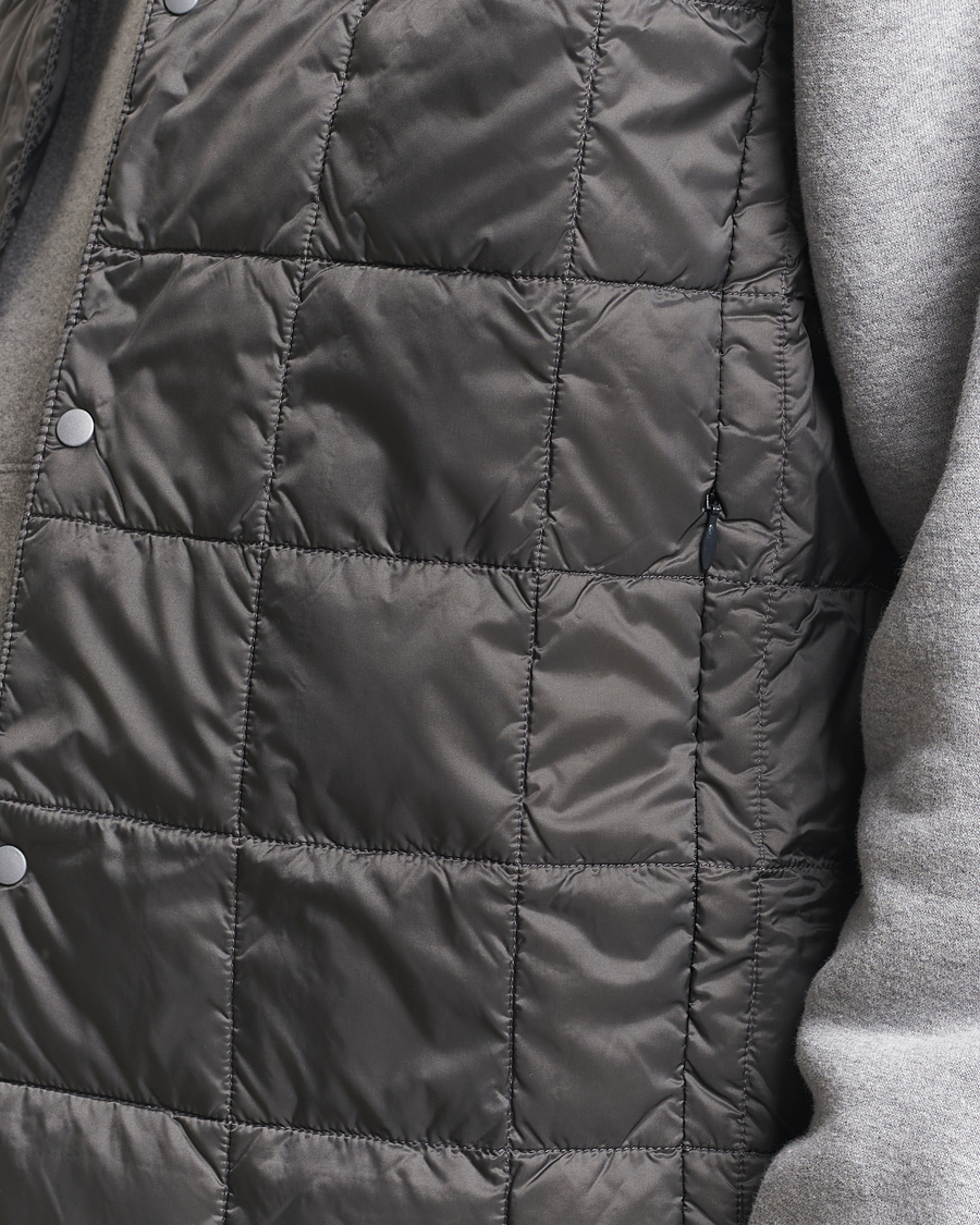 Men | Coats & Jackets | TAION | V-Neck Lightweight Down Vest Dark Grey