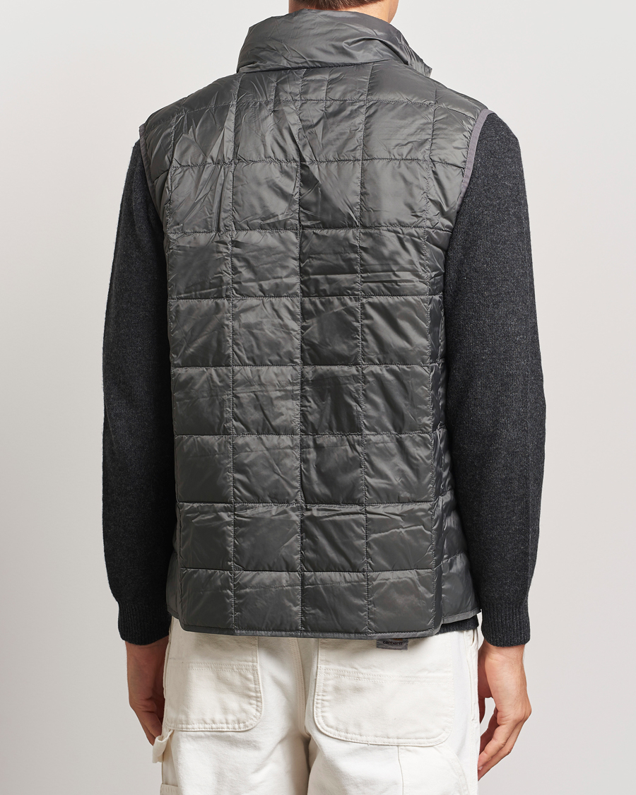 Men | Coats & Jackets | TAION | High Neck Full Zip Lightweight Down Vest Charcoal