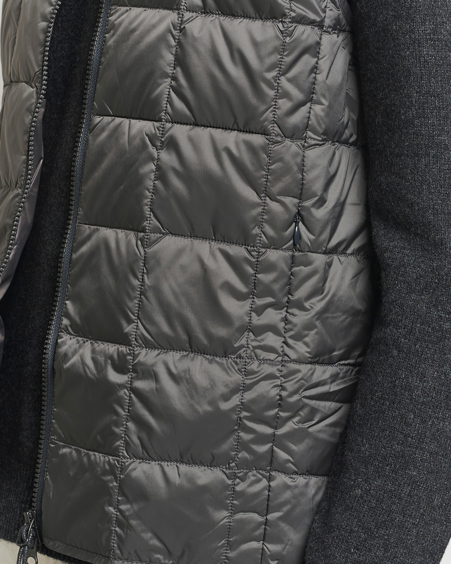 Men | Coats & Jackets | TAION | High Neck Full Zip Lightweight Down Vest Charcoal