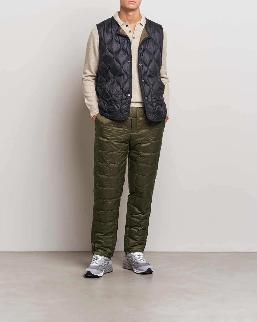 Men | Trousers | TAION | Regular Straight Down Pants Dark Olive
