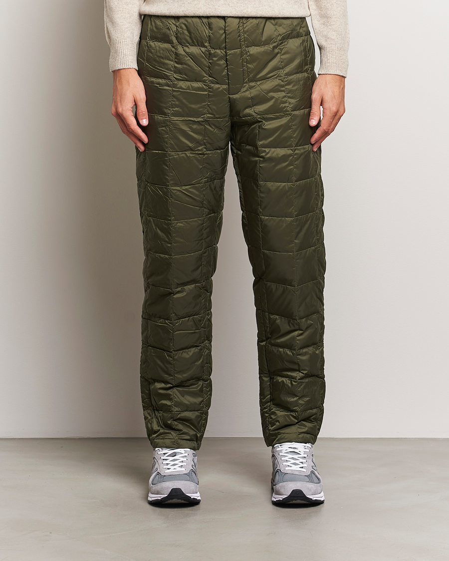 Men | Trousers | TAION | Regular Straight Down Pants Dark Olive