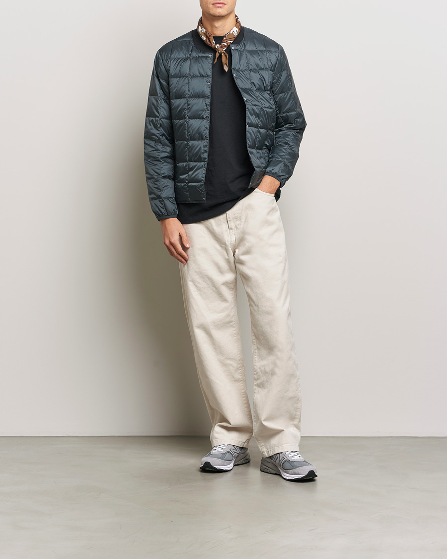 Men | Coats & Jackets | TAION | Crew Neck Button Down Jacket Charcoal