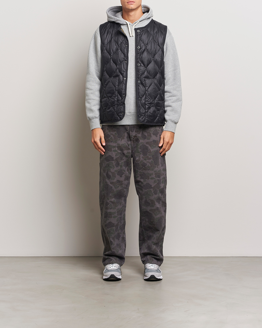 Men | Coats & Jackets | TAION | Military Crew Neck Down Vest Black
