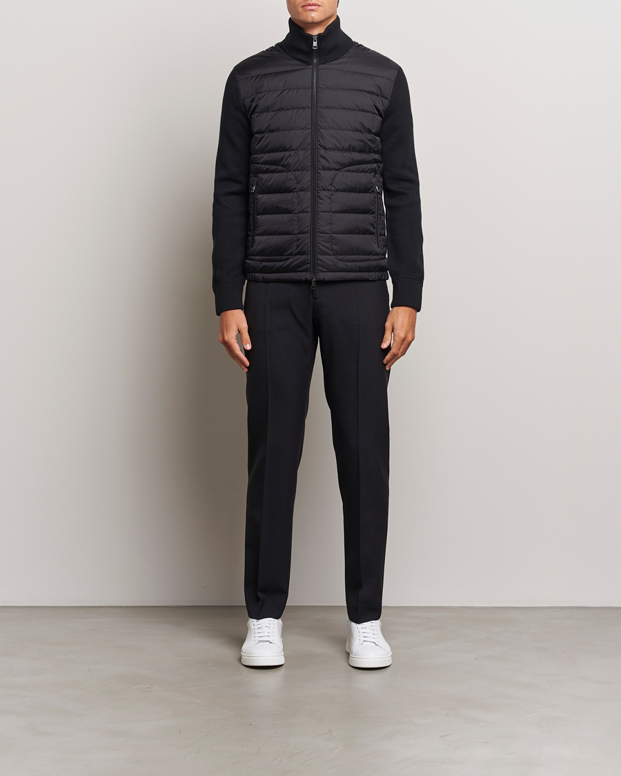Men | Sweaters & Knitwear | Moncler | Hybrid Zip Cardigan Black