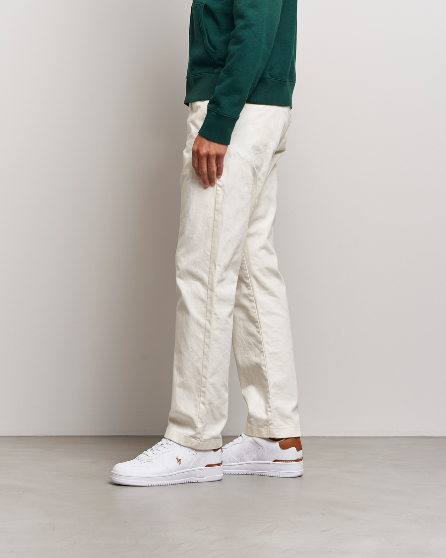 Men | Polo Ralph Lauren Masters Court Sneaker White/Tan Multi PP | Polo Ralph Lauren | Masters Court Sneaker White/Tan Multi PP