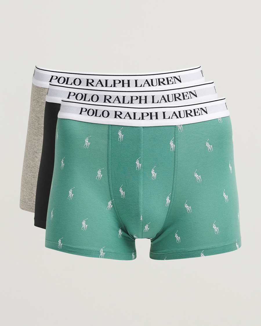 Men | Underwear & Socks | Polo Ralph Lauren | 3-Pack Trunk Fairway Green/Moss/Black