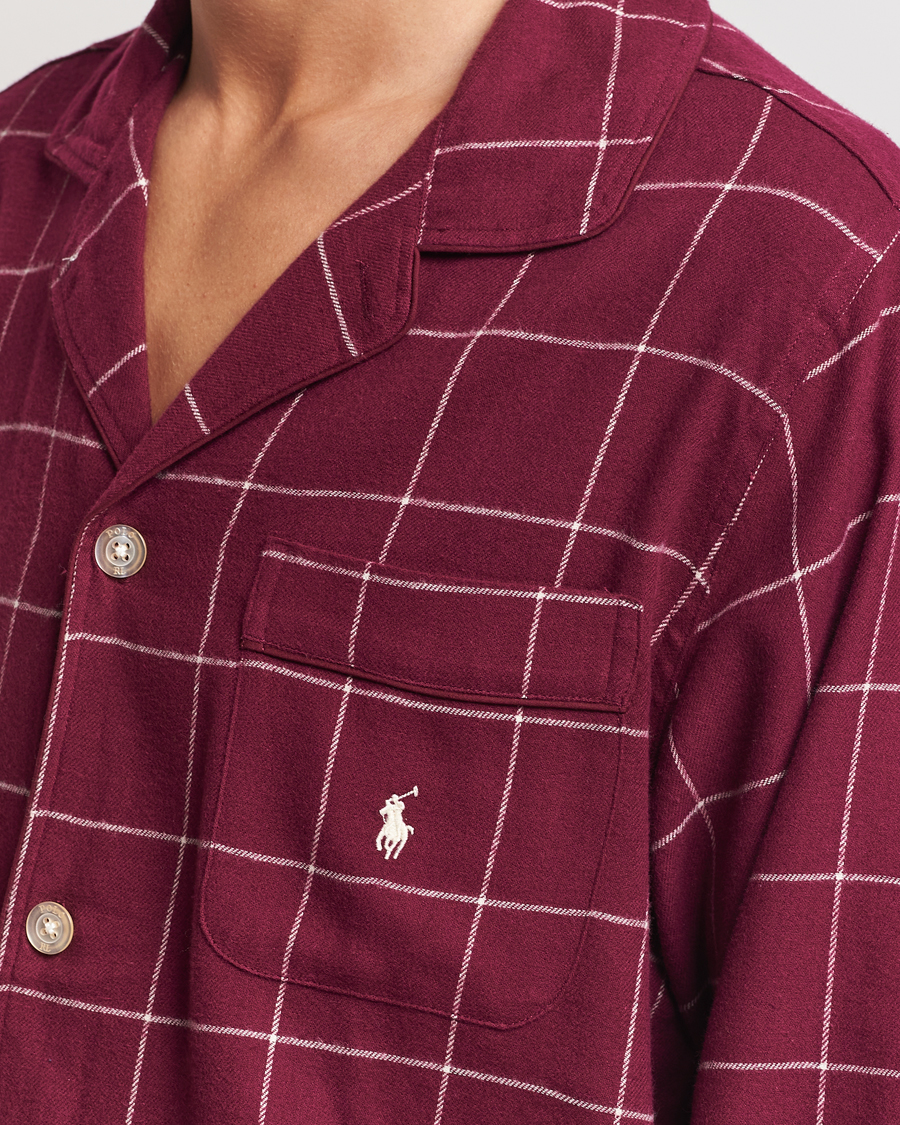 Men | Polo Ralph Lauren Pyjama Set Damson Red Windowpane | Polo Ralph Lauren | Pyjama Set Damson Red Windowpane