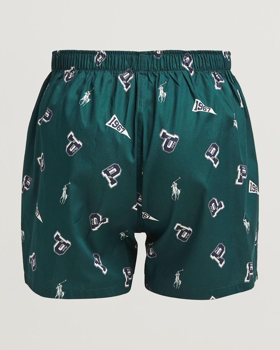 Men | Underwear & Socks | Polo Ralph Lauren | 3-Pack Woven Boxer Stripe/All Over Print/Navy