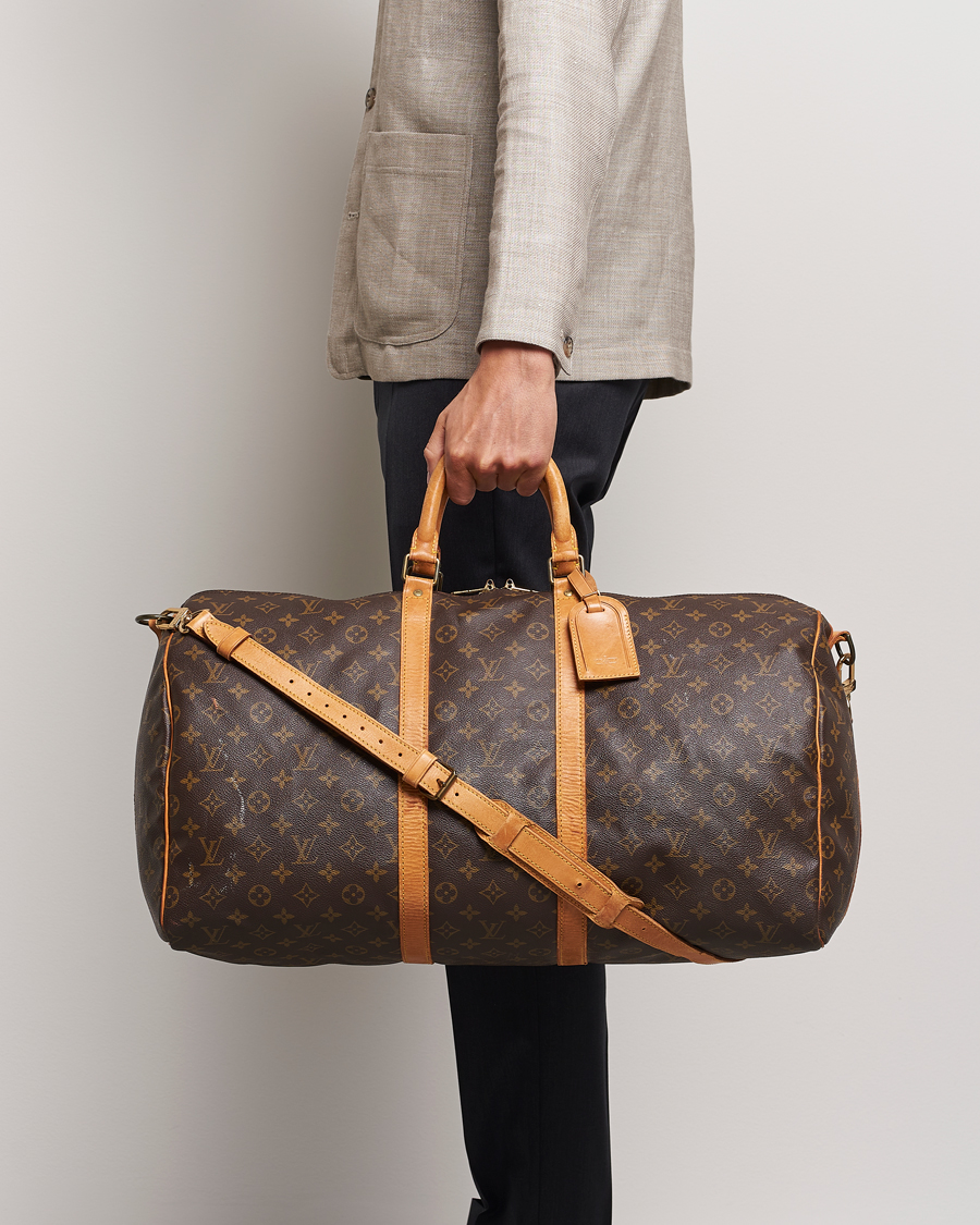 Men | Louis Vuitton Pre-Owned Keepall Bandoulière 55 Monogram | Louis Vuitton Pre-Owned | Keepall Bandoulière 55 Monogram