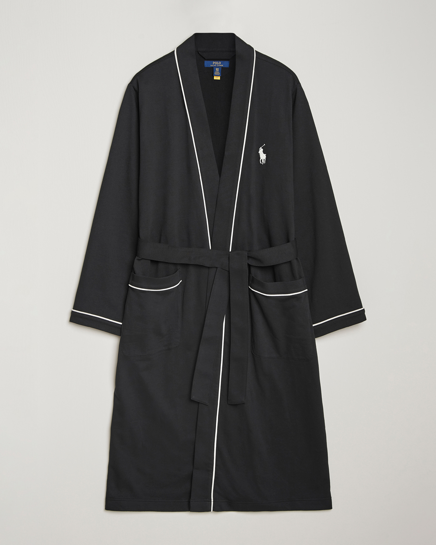 Men | Polo Ralph Lauren Cotton Jersey Robe Black | Polo Ralph Lauren | Cotton Jersey Robe Black