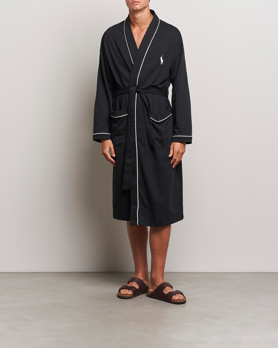 Men | Polo Ralph Lauren Cotton Jersey Robe Black | Polo Ralph Lauren | Cotton Jersey Robe Black