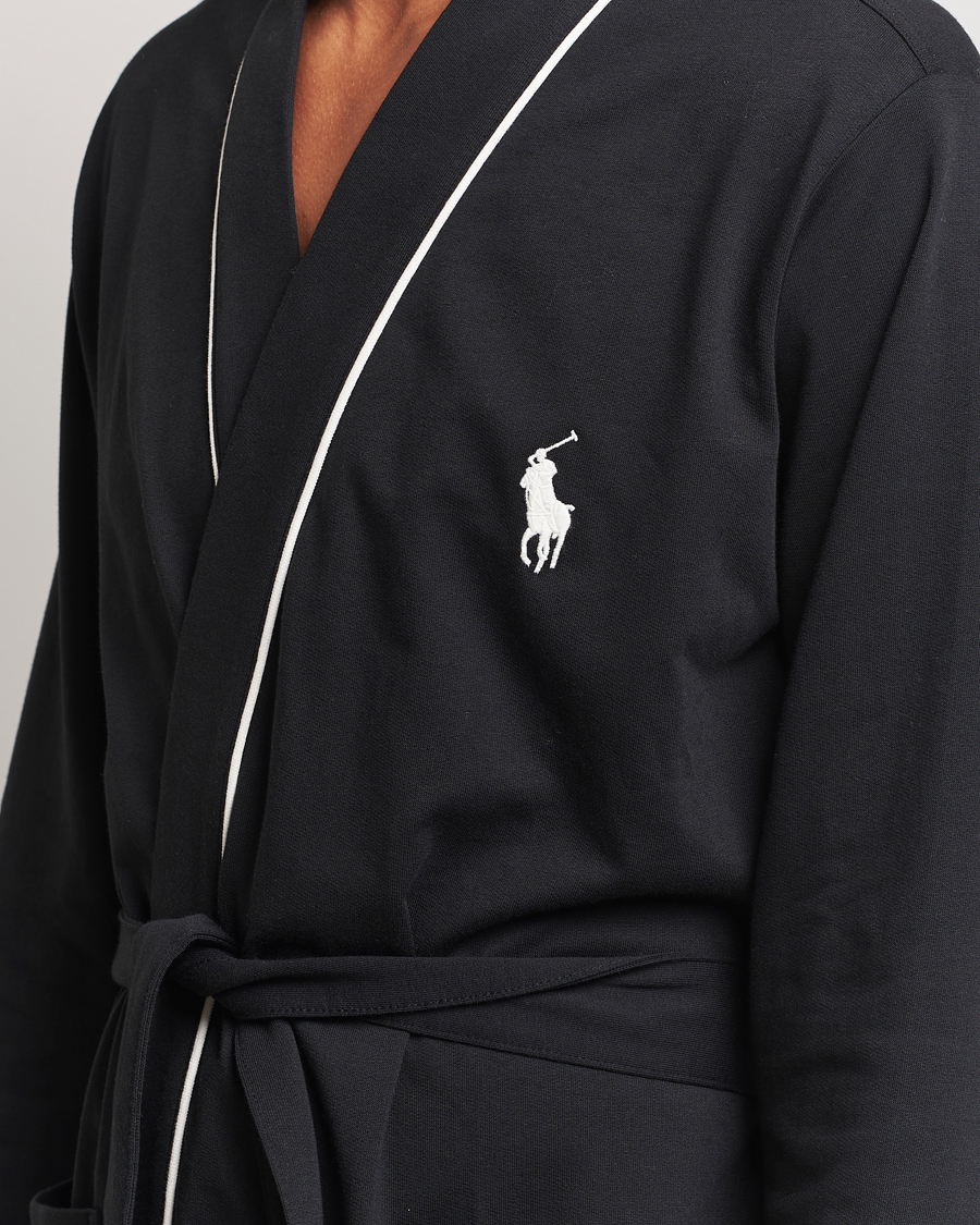 Men | Polo Ralph Lauren Cotton Jersey Robe Black | Polo Ralph Lauren | Cotton Jersey Robe Black