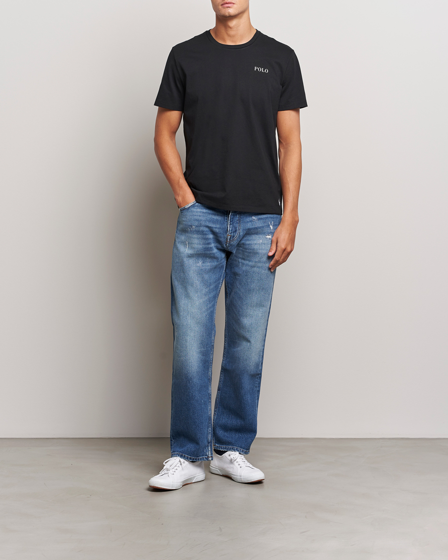 Men | T-Shirts | Polo Ralph Lauren | Logo Cotton Jersey Sleep T-Shirt Black