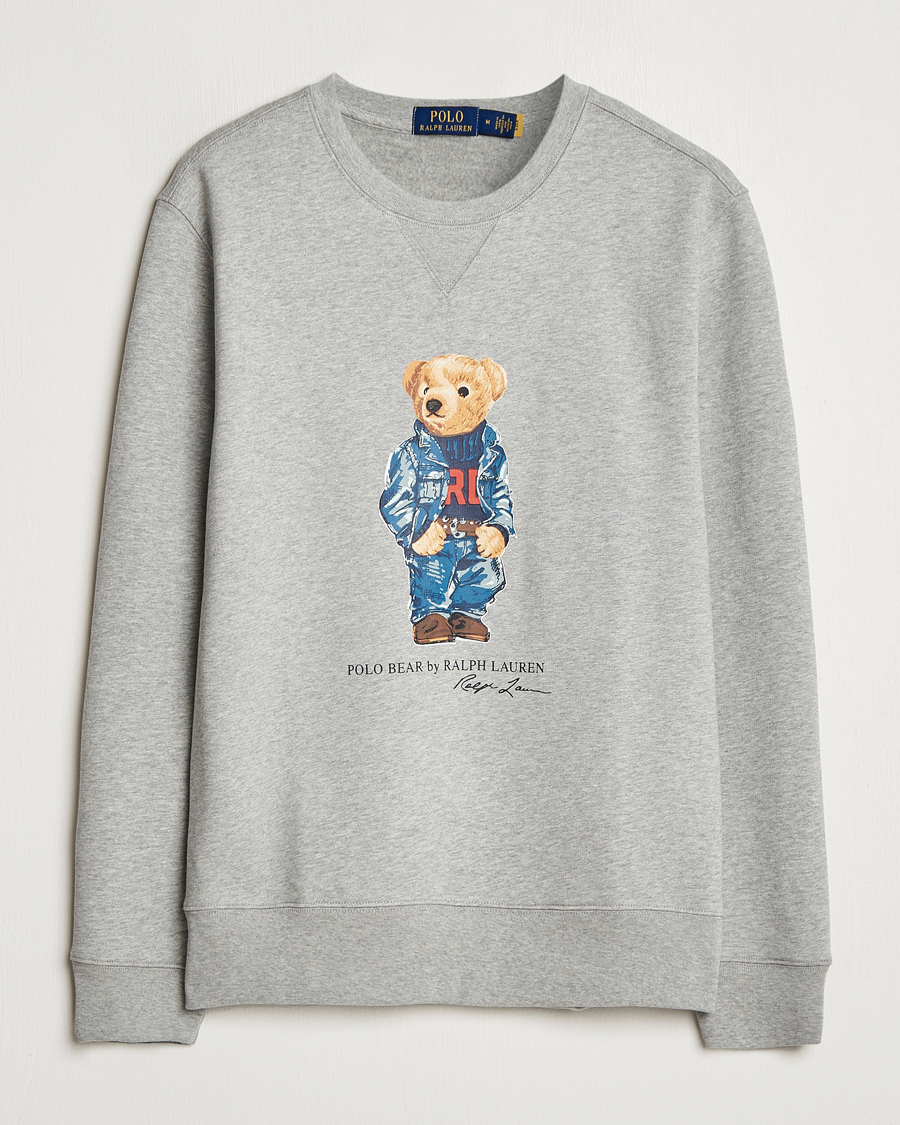 Men | Sweaters & Knitwear | Polo Ralph Lauren | Crew Neck Sweatshirt Andover Heather Denim Bear