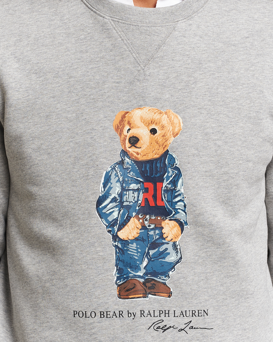Men | Sweaters & Knitwear | Polo Ralph Lauren | Crew Neck Sweatshirt Andover Heather Denim Bear