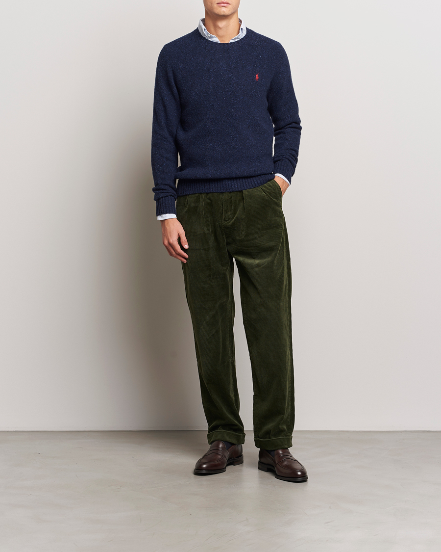 Men | Sweaters & Knitwear | Polo Ralph Lauren | Donegal Sweater Ancient Navy