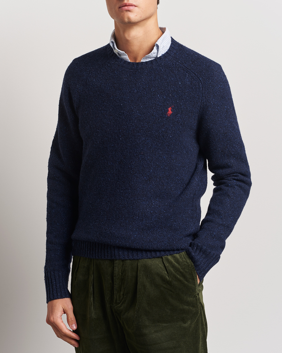 Men | Sweaters & Knitwear | Polo Ralph Lauren | Donegal Sweater Ancient Navy