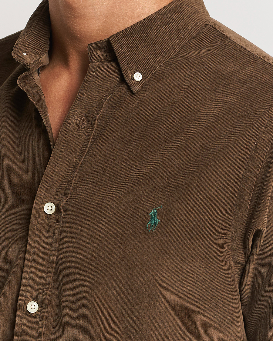 Men | Shirts | Polo Ralph Lauren | Slim Fit Corduroy Shirt Chocolate Mousse