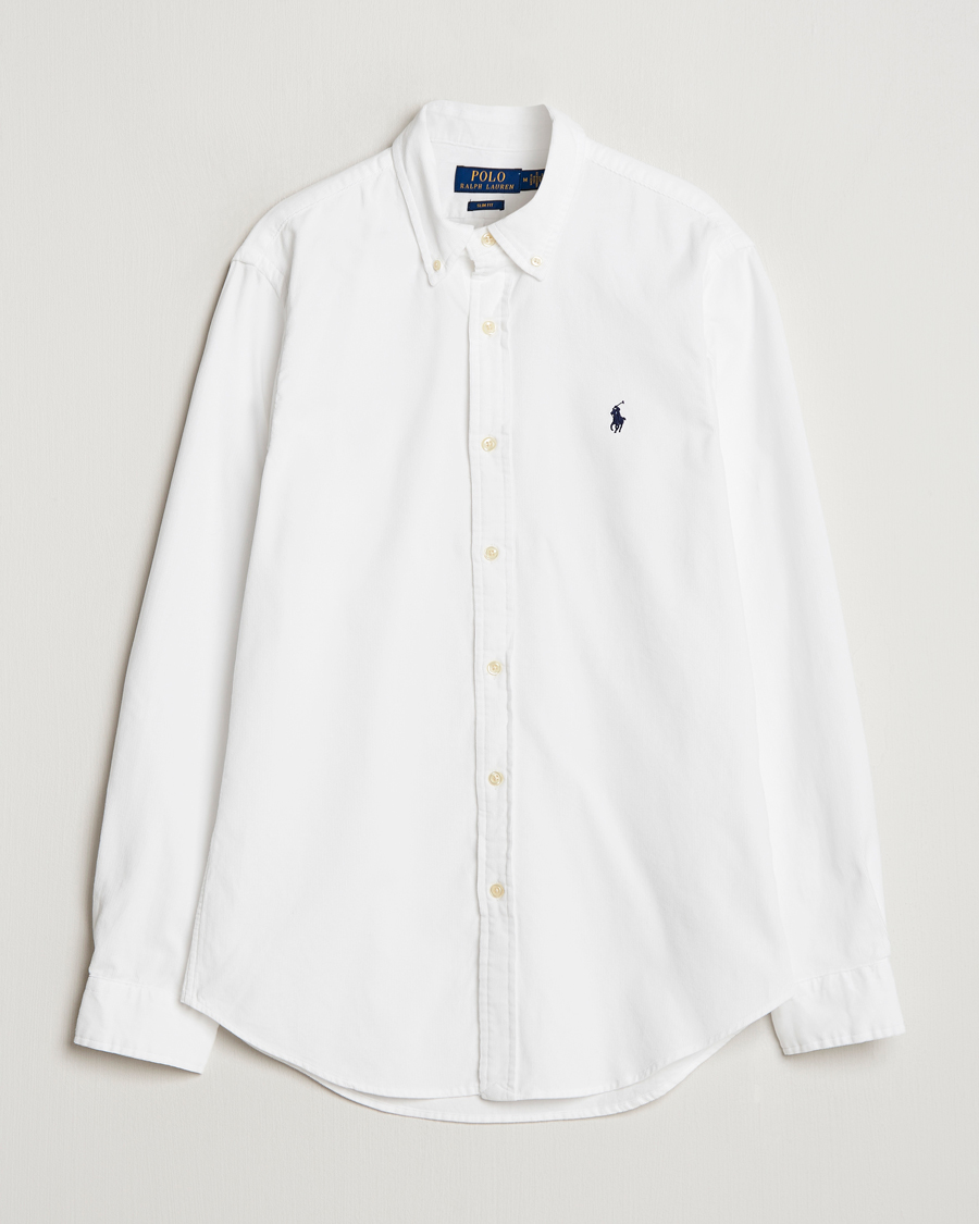 Men | Shirts | Polo Ralph Lauren | Slim Fit Corduroy Shirt White