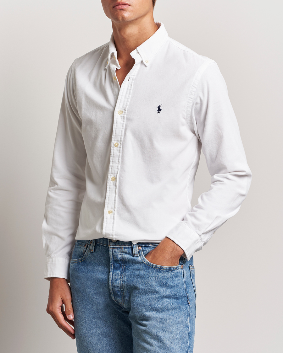 Men | Shirts | Polo Ralph Lauren | Slim Fit Corduroy Shirt White