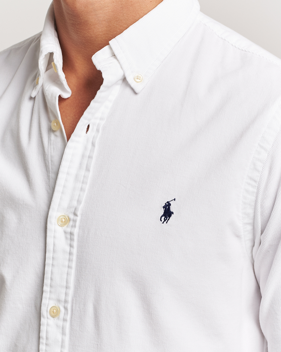 Men | Shirts | Polo Ralph Lauren | Slim Fit Corduroy Shirt White