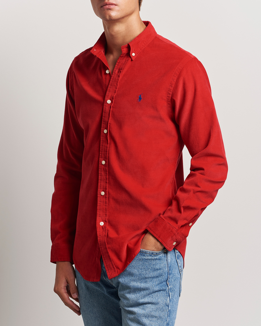 Men | Shirts | Polo Ralph Lauren | Slim Fit Corduroy Shirt Martin Red