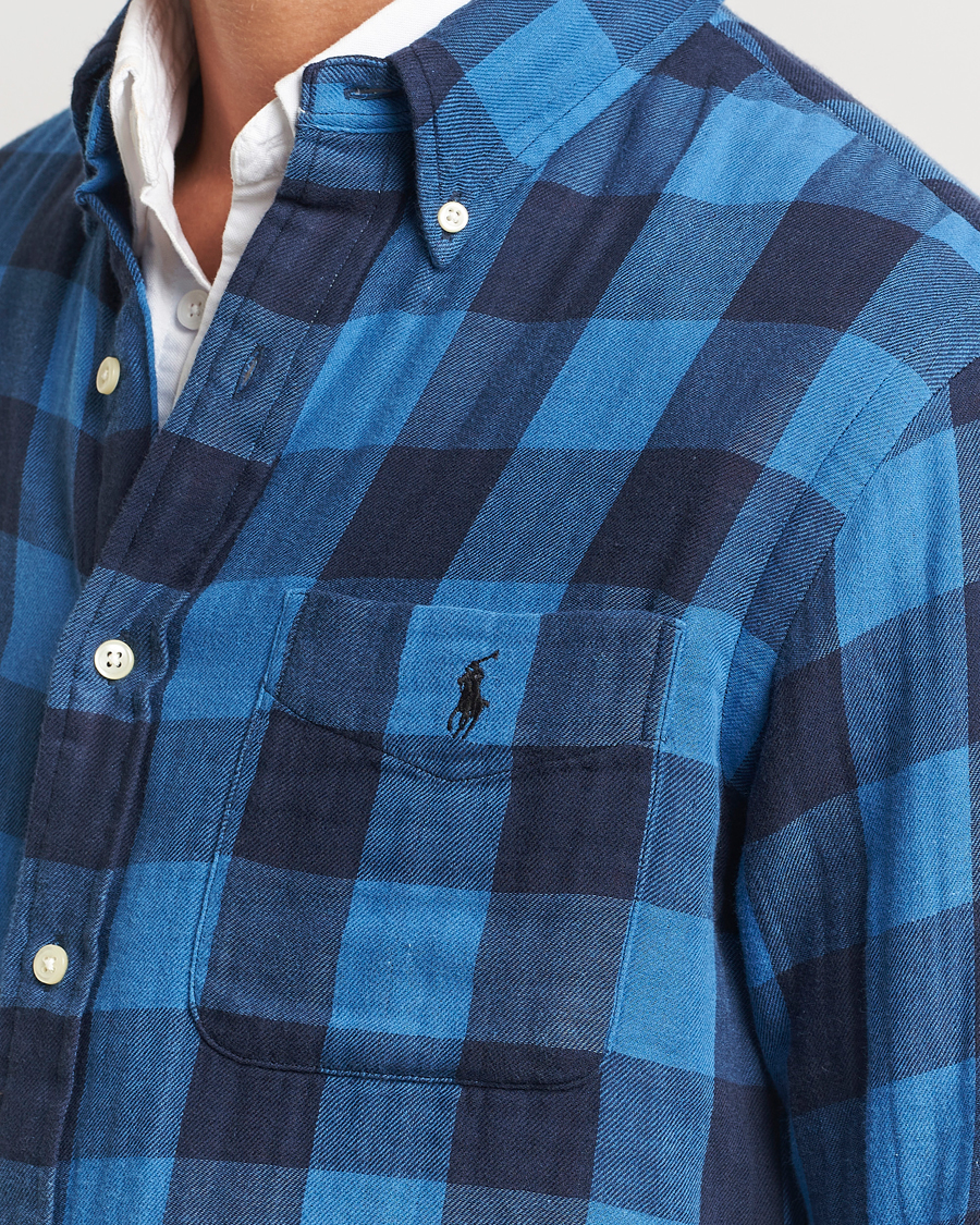 Men | Shirts | Polo Ralph Lauren | Double Face Custom Fit Check Shirt Royal/Black
