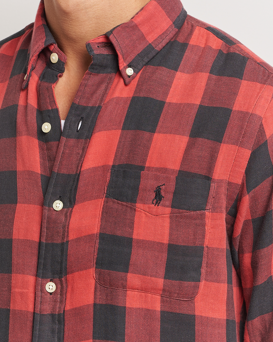 Men | Shirts | Polo Ralph Lauren | Double Face Custom Fit Check Shirt Red/Black