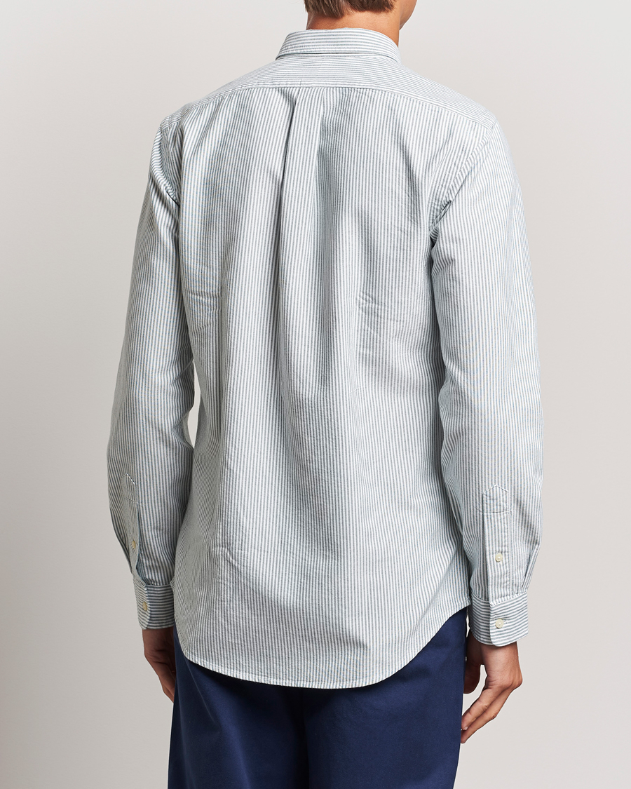 Men | Shirts | Polo Ralph Lauren | Slim Fit Striped Oxford Shirt Green/White