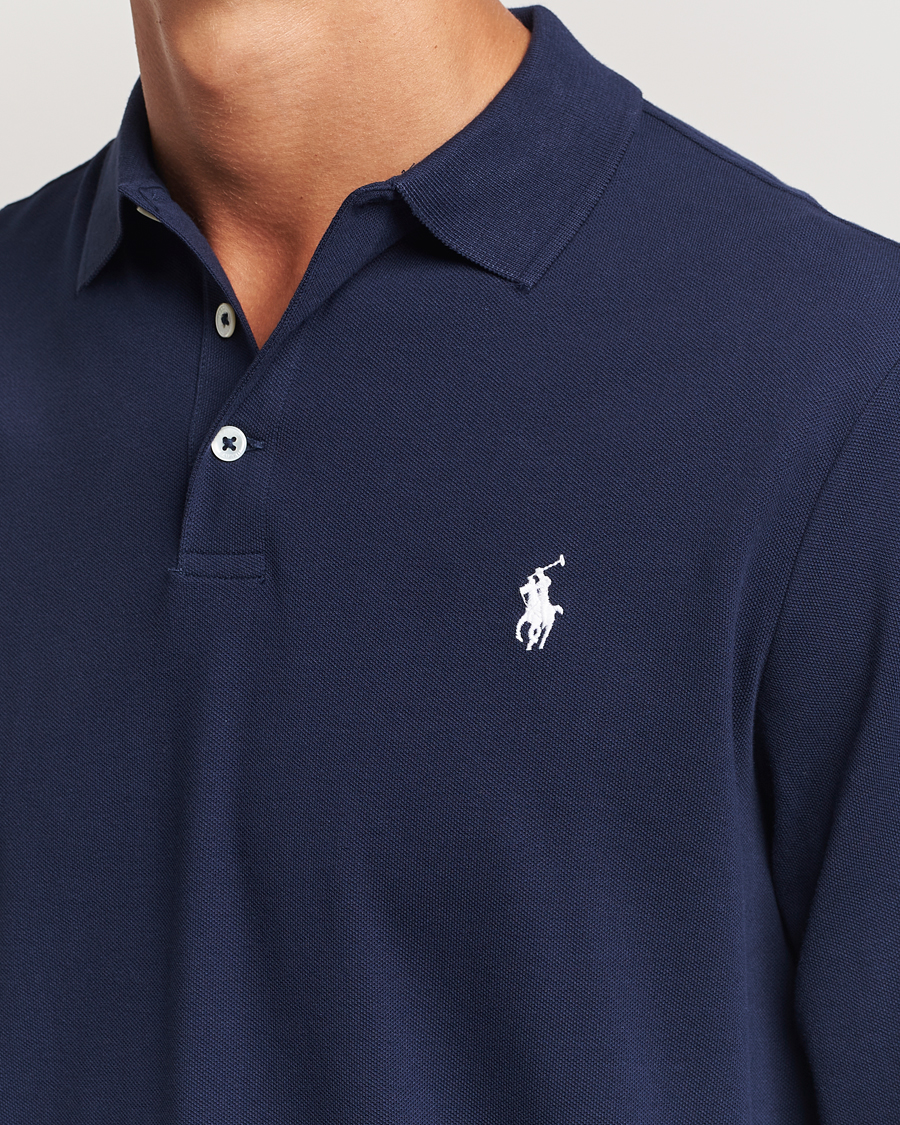 Men | Sweaters & Knitwear | Polo Ralph Lauren | Custom Slim Fit Long Sleeve Polo Refined Navy