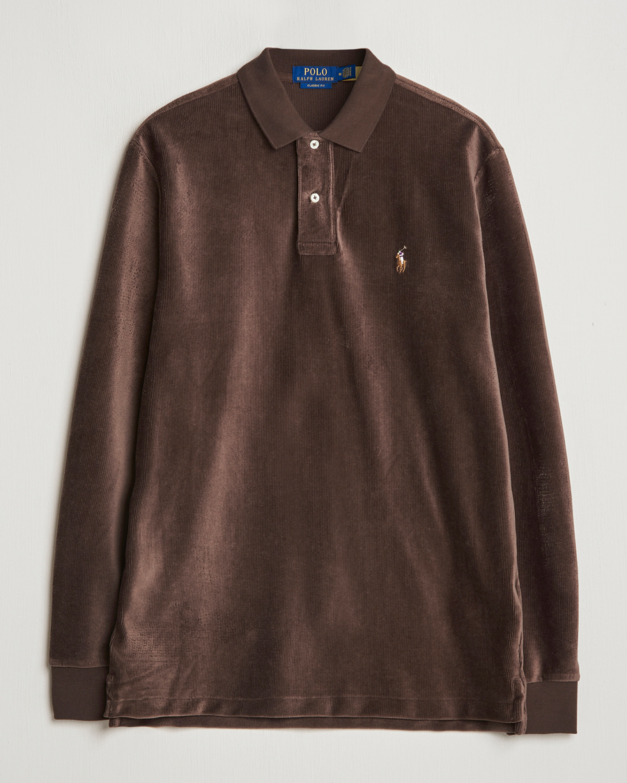 Men | Sweaters & Knitwear | Polo Ralph Lauren | Corduroy Long Sleeve Polo Circuit Brown
