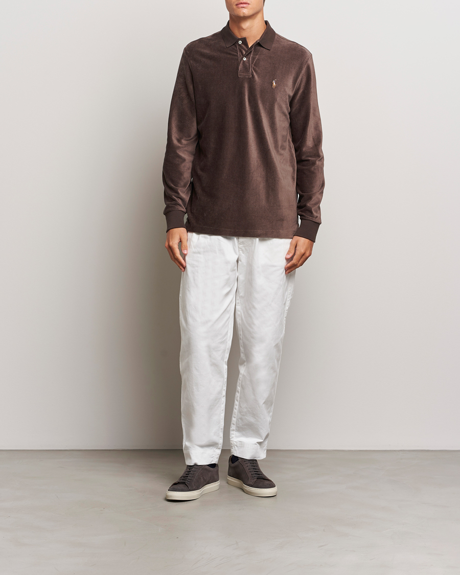 Men | Sweaters & Knitwear | Polo Ralph Lauren | Corduroy Long Sleeve Polo Circuit Brown