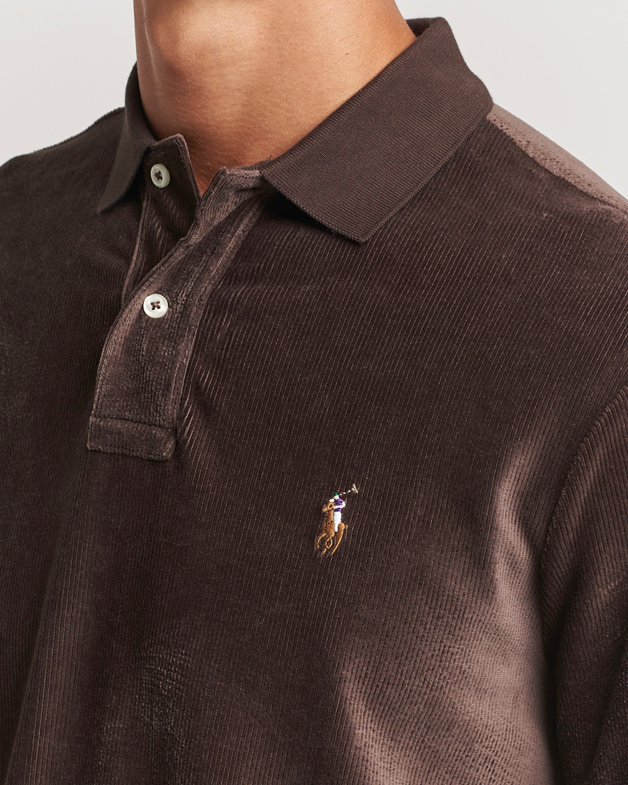 Men | Sweaters & Knitwear | Polo Ralph Lauren | Corduroy Long Sleeve Polo Circuit Brown