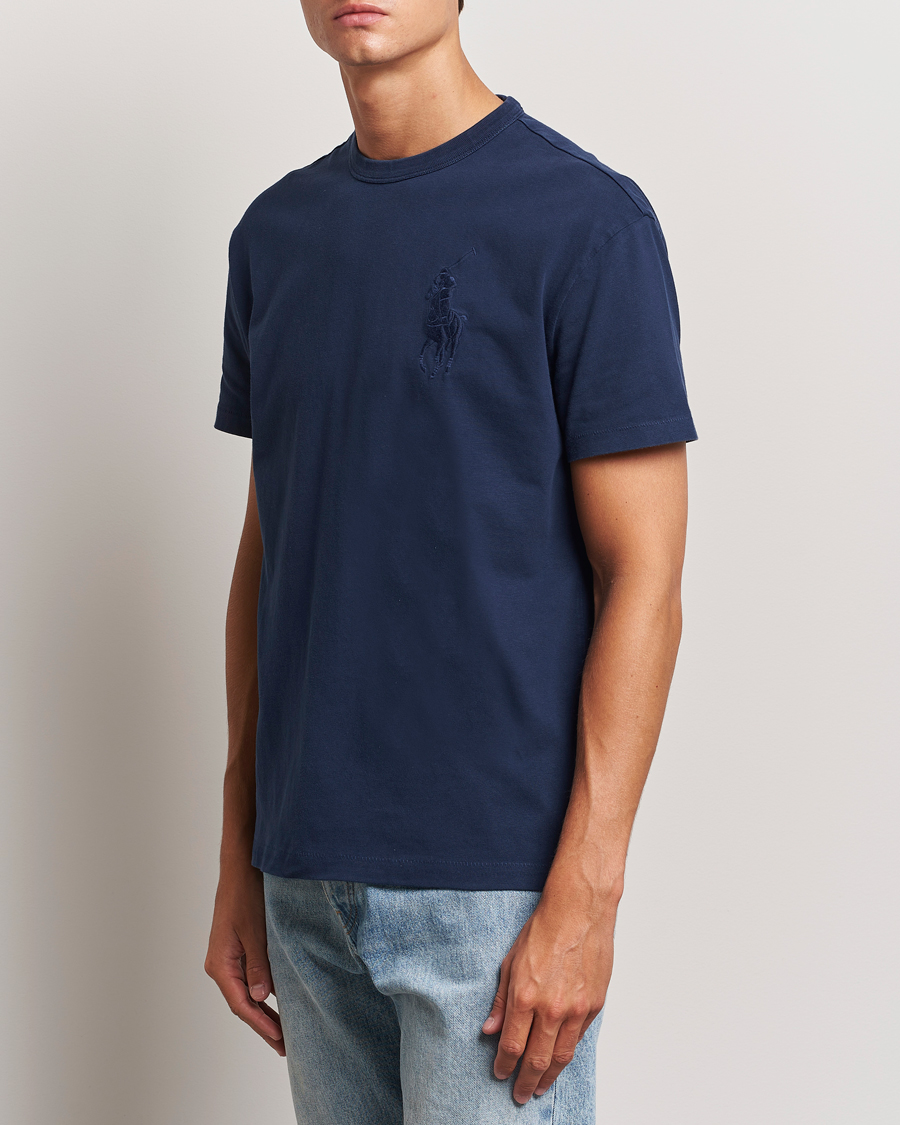 Men | T-Shirts | Polo Ralph Lauren | Tonal Polo Player Tee Cruise Navy
