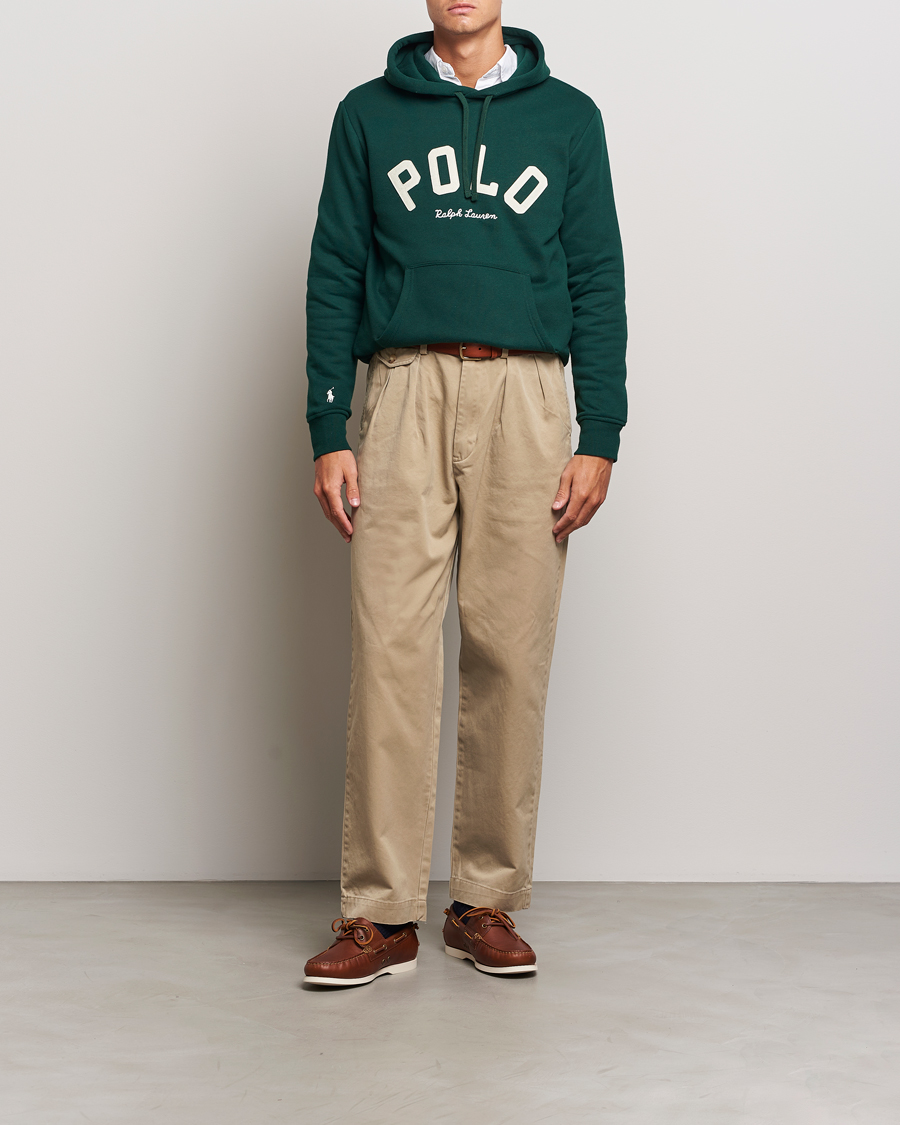 Men | Sweaters & Knitwear | Polo Ralph Lauren | RL Varsity Fleece Hoodie Moss Agate