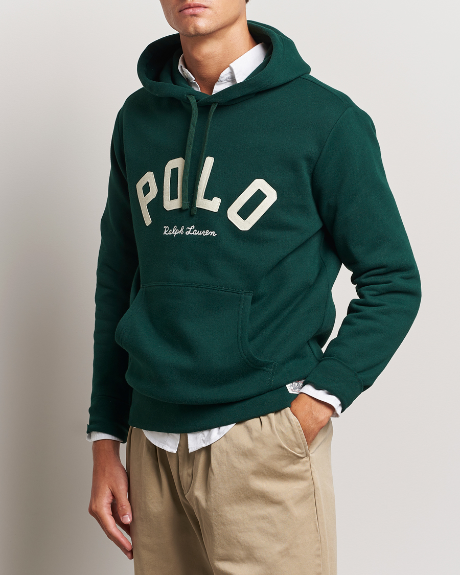 Men | Sweaters & Knitwear | Polo Ralph Lauren | RL Varsity Fleece Hoodie Moss Agate