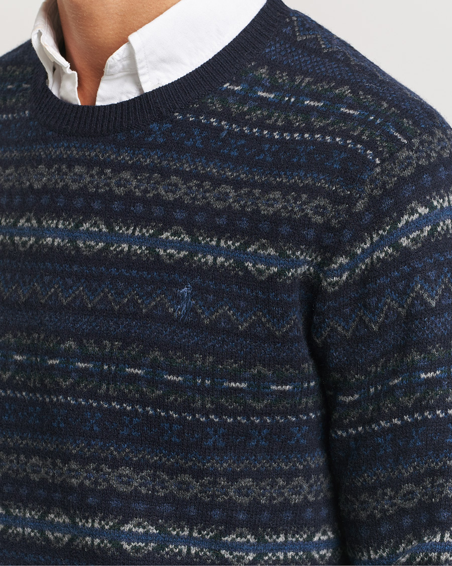 Men | Sweaters & Knitwear | Polo Ralph Lauren | Wool Fairisle Sweater Navy Combo
