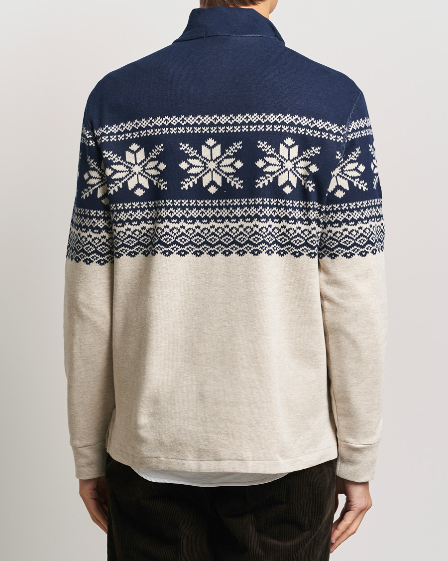 Men | Sweaters & Knitwear | Polo Ralph Lauren | Half-Zip Fairisle Sweater Andres Geomatric Navy