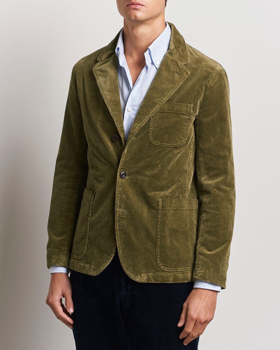 Men | Blazers | Polo Ralph Lauren | Corduroy Stretch Blazer Country Olive