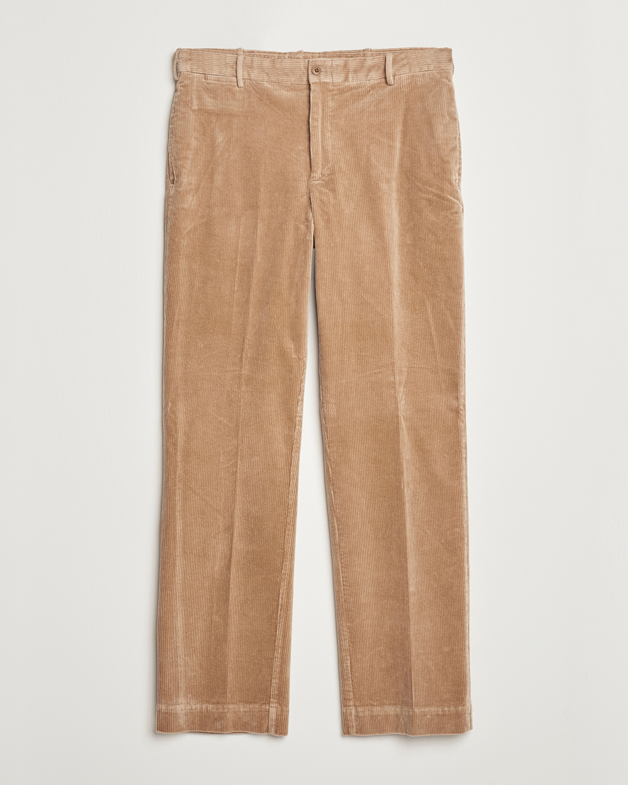 Men | Trousers | Polo Ralph Lauren | Corduroy Pleated Trousers Hazelnut