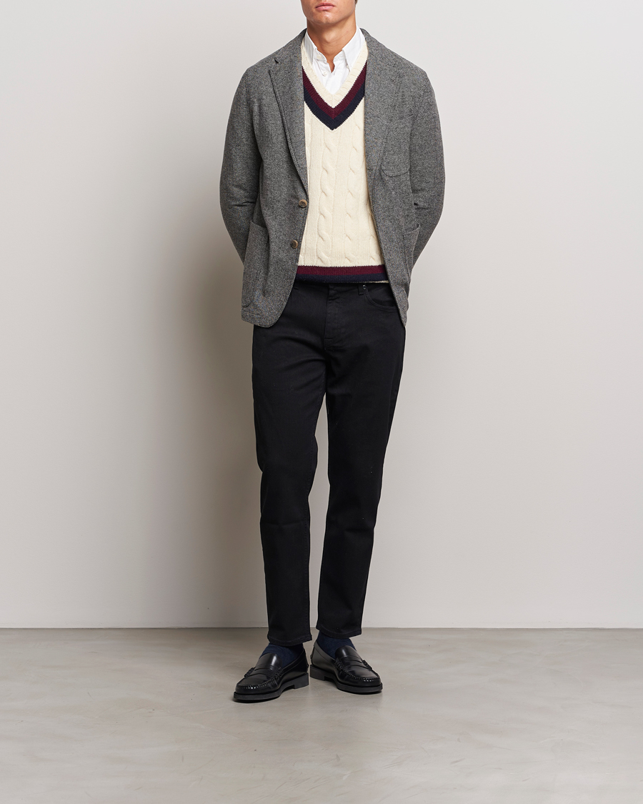 Men | Blazers | Polo Ralph Lauren | Classic Herringbone Sportcoat Black/Cream
